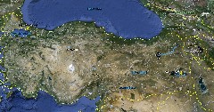 map Turkey and Erzurum Turkey